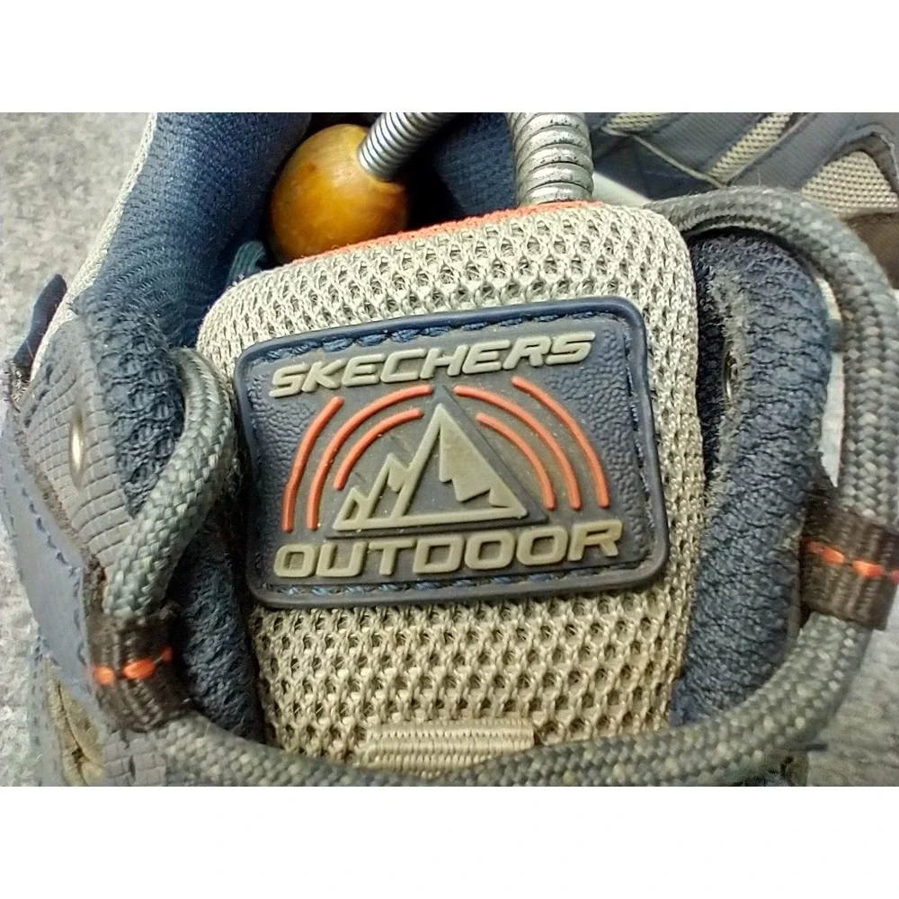 Skechers Skech-Air Envoy Mens 8 Wide Goodyear Athletic Trail Shoes‎ Gray Black